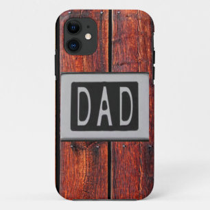 DAD Metal Barn Wood Background iPhone 11 Case
