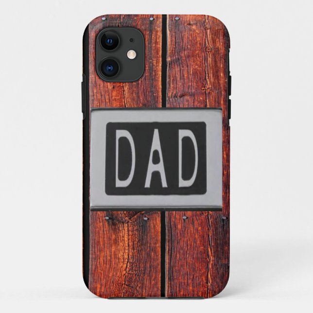 DAD Metal Barn Wood Background Case-Mate iPhone Case (Back)