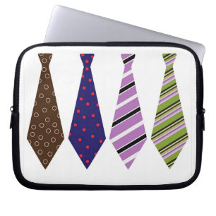 Dad Mod Chic Classy Business Office Ties Father's Laptop Sleeve