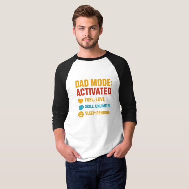 Dad Mode Activated Funny Father's Day Gift T-Shirt (Front Full)