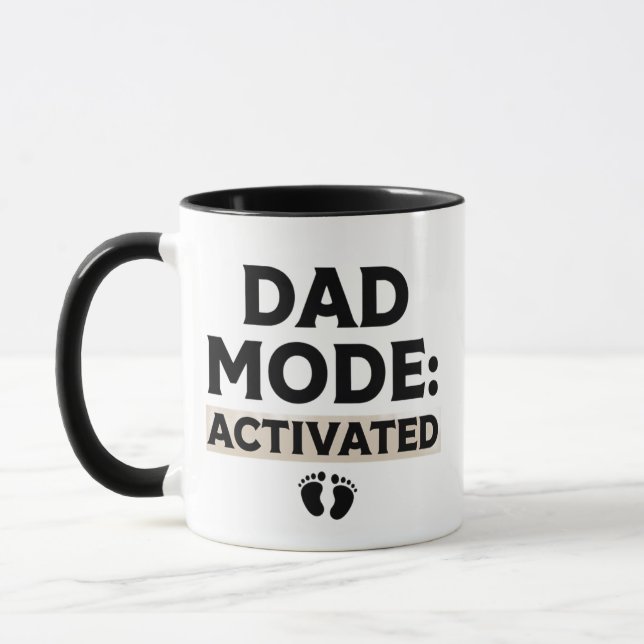 Dad Mode Activated Funny New Father Quote Mug (Left)