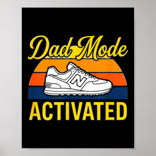 Dad mode activated funny retro design poster