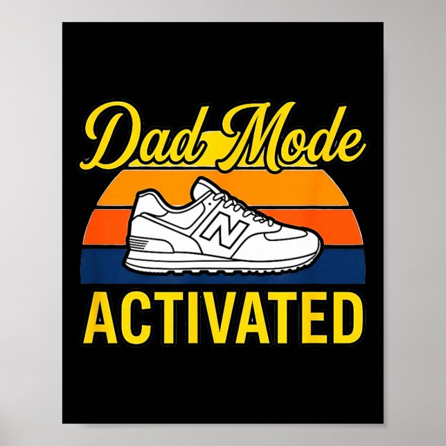 Dad mode activated funny retro design  poster (Front)