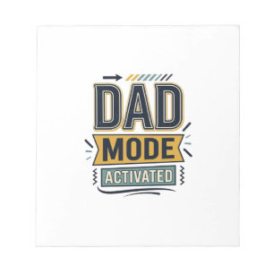 Dad Mode Activated Vintage Engraving Shirt Design Notepad