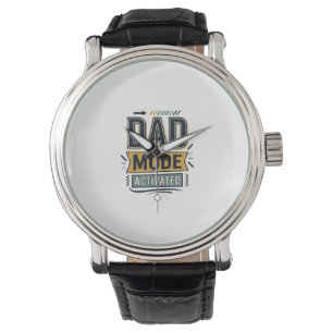 Dad Mode Activated Vintage Engraving Shirt Design Watch