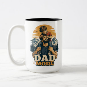 Dad Mode Father's Day Shirt Two-Tone Coffee Mug