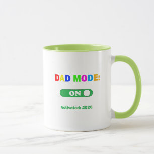Dad Mode ON Activated 2026 Pregnancy Announcement Mug