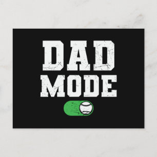 Dad Mode on Baseball family beautiful design Postcard