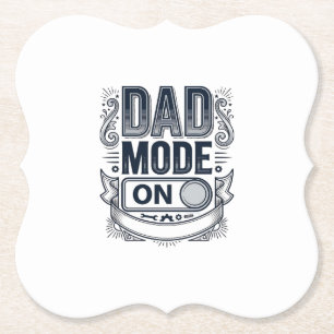 Dad Mode On Vintage Engraving Shirt Design_1 Paper Coaster