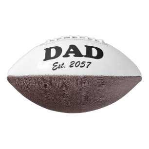 Dad modern black typography custom est date  football