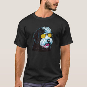 Dad Mom Cool Dog Sunglasses Sheepadoodle Men Women T-Shirt