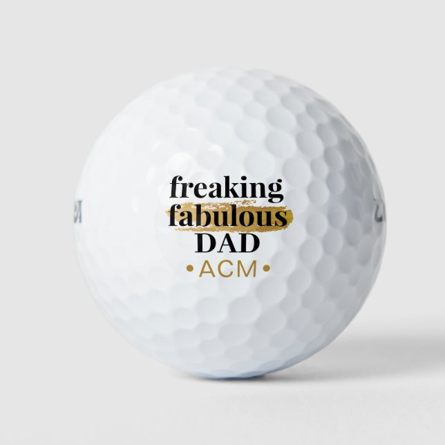 Dad Monogram Golf Balls are Freaking Fabulous (Front)