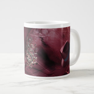 Dad Moody Music Burgundy Fedora Ceramic Jumbo Mug