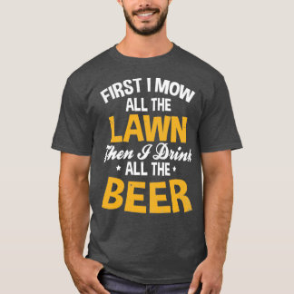 Dad Mowing Shirt Mow All Lawn Drink All Beer Gift