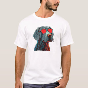 Dad Mum Cool Dog Sunglasses Weimaraner T Shirt