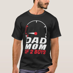 Dad Mum of 2 Boys   from Son Father's Day Mothers  T-Shirt