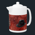 Dad Music Mood Fedora Porcelain Teapot<br><div class="desc">Dad Music Mood Fedora Porcelain Teapot</div>