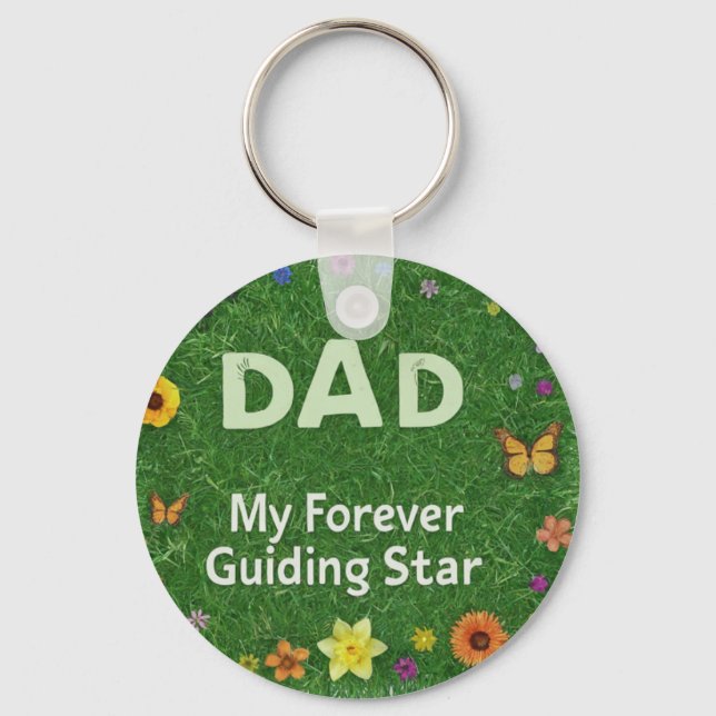 Dad: My Forever Guiding Star Key Ring (Front)