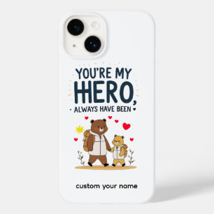 Dad, My Forever Hero 💙 – Heartfelt Father’s Day Case-Mate iPhone 14 Case