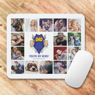 Dad My Hero 16 Photo Collage Mouse Pad