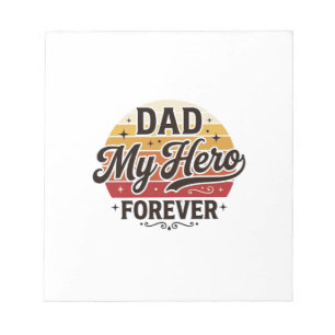 Dad My Hero Forever Retro Vintage Shirt Design_1 Notepad