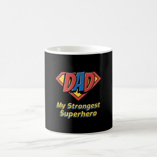 DAD My Strongest Superhero Coffee Mug (Center)