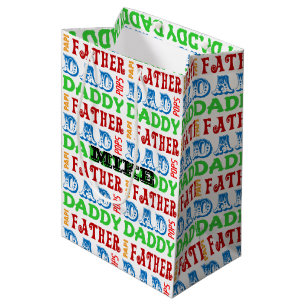 Dad Names Personalised Gift Bag