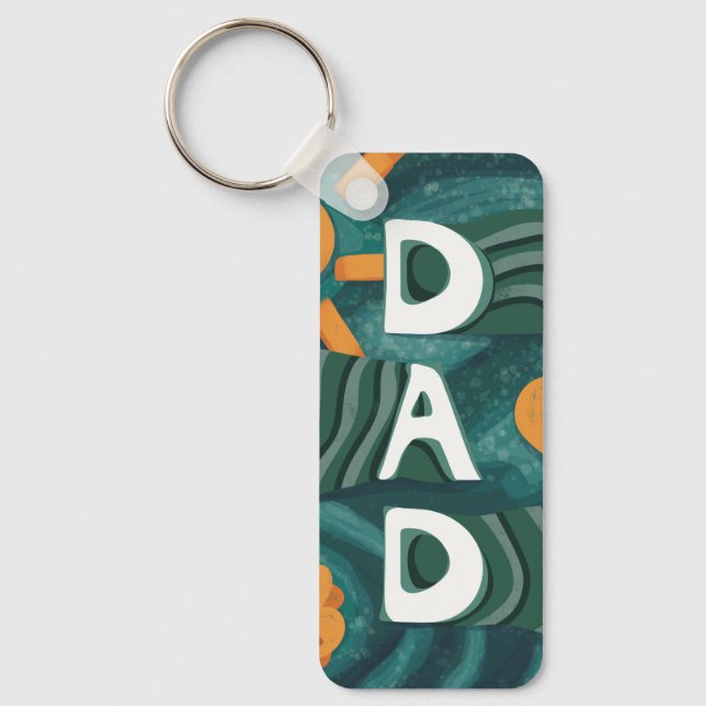 Dad - National Dad Appreciation Day Green Key Ring (Front)