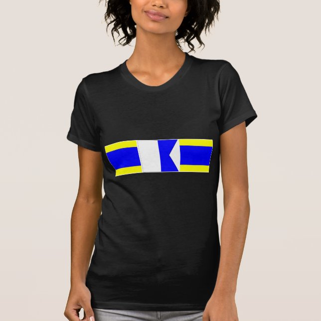 dad nautical flags T-Shirt (Front)