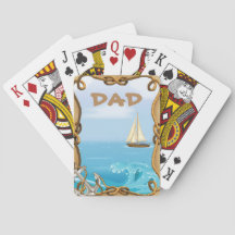 Dad Nautical Playing Cards