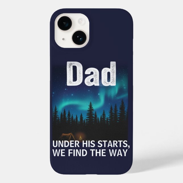 Dad Northern Lights Camping Customizable Case-Mate iPhone Case (Back)
