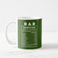 Dad Nutrition Fact Custom name Mug