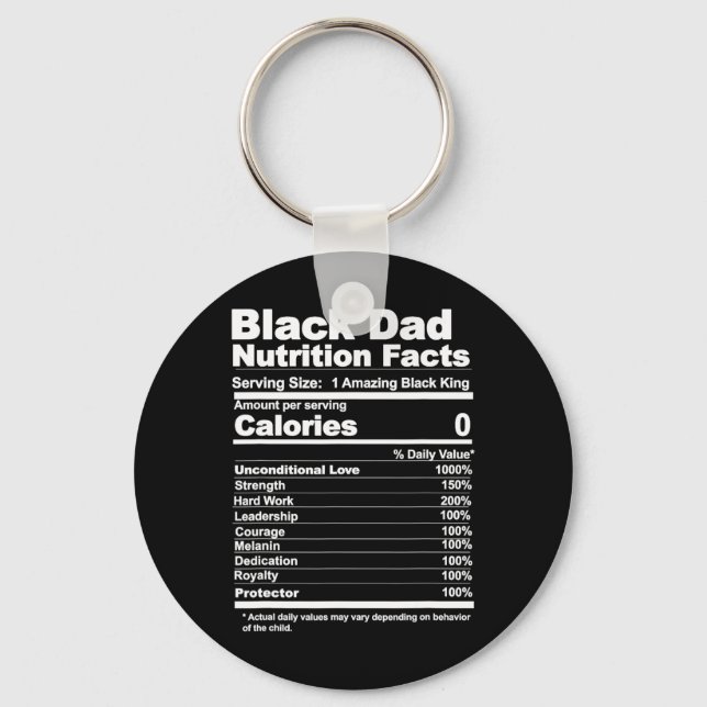 Dad Nutrition Facts  Key Ring (Front)