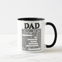 Dad Nutritional Label Mug
