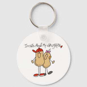 Dad - Nuts About My Daughter T-shirts and Gifts Key Ring