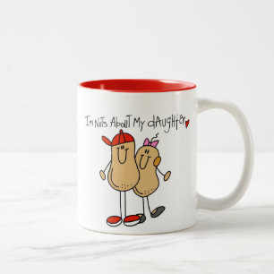 Dad - Nuts About My Daughter T-shirts and Gifts Two-Tone Coffee Mug