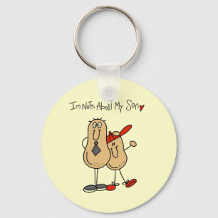 Dad - Nuts About My Son T-shirts and GiftsD Key Ring
