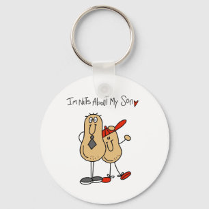 Dad - Nuts About My Son T-shirts and GiftsD Key Ring