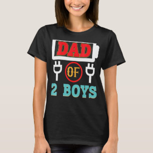 Dad Of 2 Boys Clothing  For Father Husband Dad T-Shirt