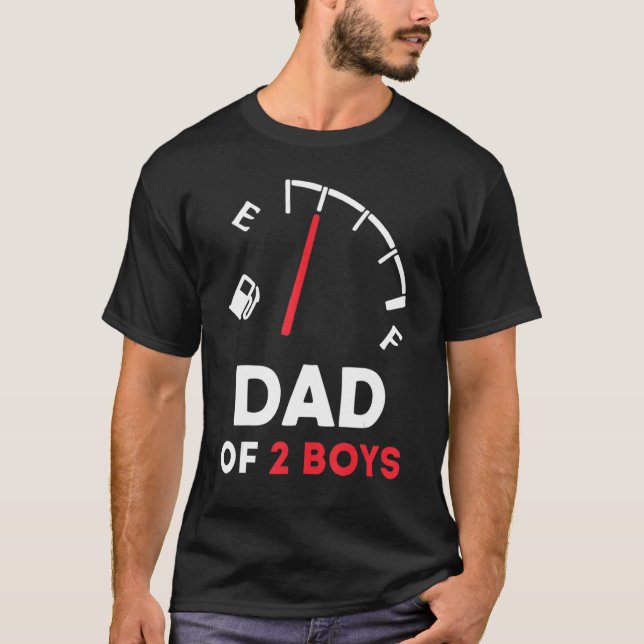 Dad of 2 Boys Funny Gift from Son Father's Day 202 T-Shirt (Front)