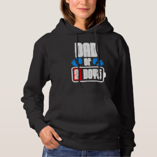 Dad Of 2 Boys Low Battery Father's Day Expectant D Hoodie