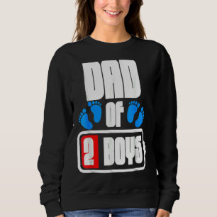 Dad Of 2 Boys Low Battery Father's Day Expectant D Sweatshirt