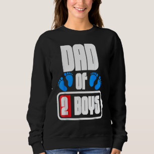 Dad Of 2 Boys Low Battery Father's Day Expectant D Sweatshirt