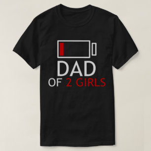 dad of 2 girls fathers day gift T-Shirt
