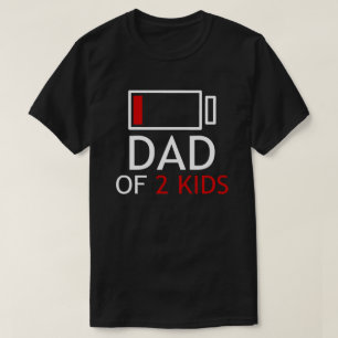 dad of 2 kids fathers day gift T-Shirt