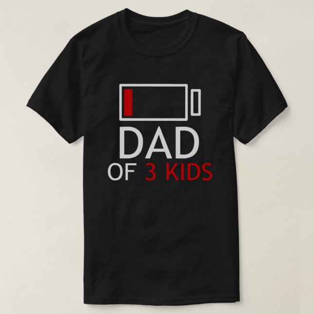 Dad Of 3 Boys Father's Day Gift Idea T-Shirt (Design Front)