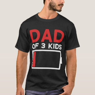Dad of 3 Kids Father's Day T-Shirt