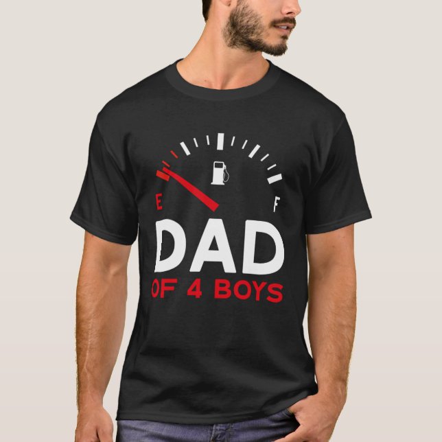 Dad of 4 Boys Father s Day Dad T-Shirt (Front)