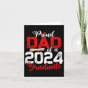 Dad Of A Cl Of 2024 Graduate Senior Graduation 2  Card