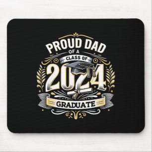 Dad Of A Cl Of 2024 Senior Funny Graduation 24 Mouse Pad